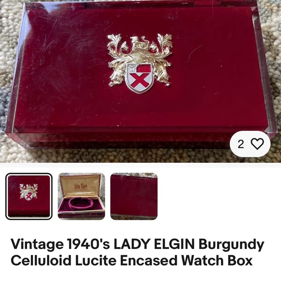 Vintage Lady Elgin Watch Box Only - Picture 12 of 15